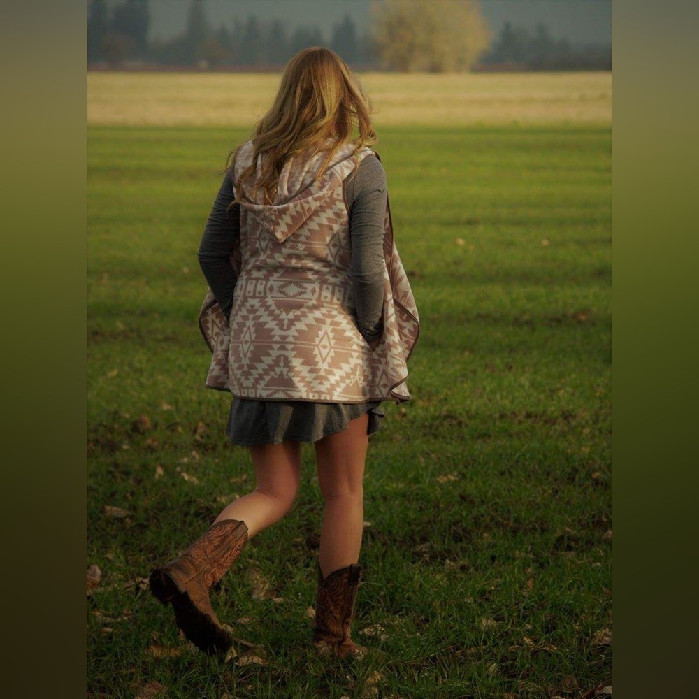 Western Aztec dress vest